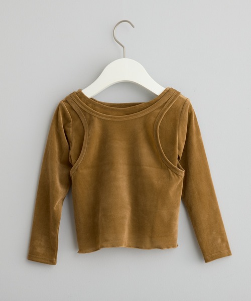 CIAOPANIC TYPY（チャオパニックティピー）の「【KIDS】シアーフロッキーレイヤードTEE（Tシャツ/カットソー・キッズ・ベージュ/ネイビー/ピンク/オフホワイト・SMALL/MEDIUM/LARGE/X-LARGE/XX-LARGE）」の13枚目の写真