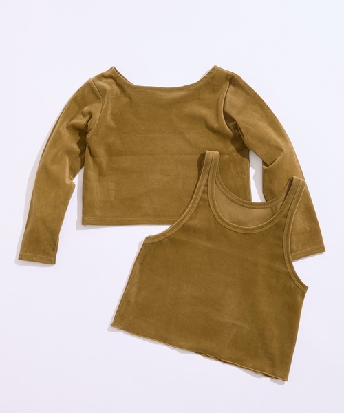 CIAOPANIC TYPY（チャオパニックティピー）の「【KIDS】シアーフロッキーレイヤードTEE（Tシャツ/カットソー・キッズ・ベージュ/ネイビー/ピンク/オフホワイト・SMALL/MEDIUM/LARGE/X-LARGE/XX-LARGE）」の6枚目の写真