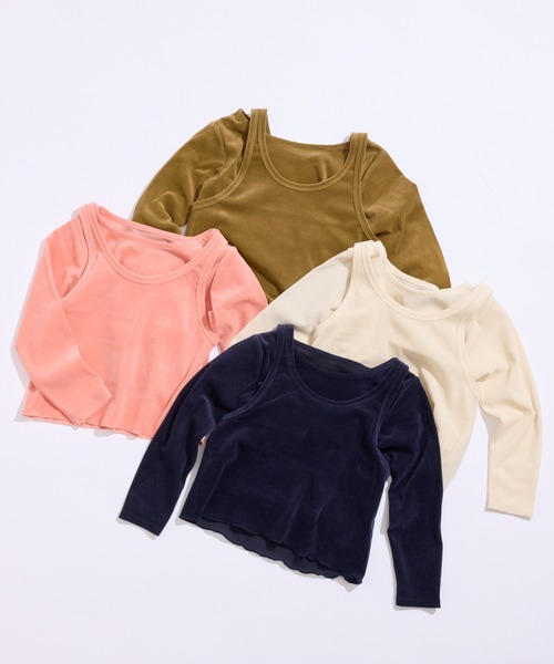 CIAOPANIC TYPY（チャオパニックティピー）の「【KIDS】シアーフロッキーレイヤードTEE（Tシャツ/カットソー・キッズ・ベージュ/ネイビー/ピンク/オフホワイト・SMALL/MEDIUM/LARGE/X-LARGE/XX-LARGE）」の5枚目の写真