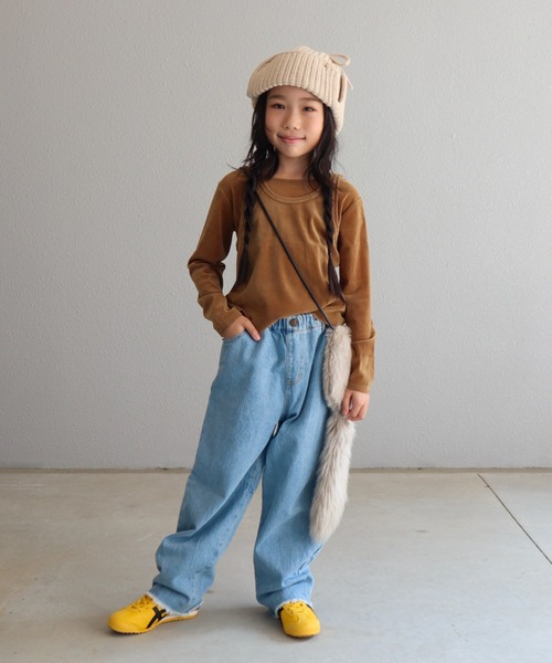 CIAOPANIC TYPY（チャオパニックティピー）の「【KIDS】シアーフロッキーレイヤードTEE（Tシャツ/カットソー・キッズ・ベージュ/ネイビー/ピンク/オフホワイト・SMALL/MEDIUM/LARGE/X-LARGE/XX-LARGE）」の22枚目の写真