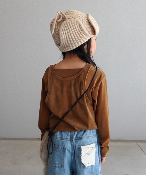 CIAOPANIC TYPY（チャオパニックティピー）の「【KIDS】シアーフロッキーレイヤードTEE（Tシャツ/カットソー・キッズ・ベージュ/ネイビー/ピンク/オフホワイト・SMALL/MEDIUM/LARGE/X-LARGE/XX-LARGE）」の20枚目の写真