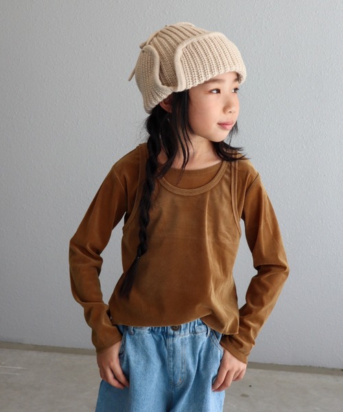 CIAOPANIC TYPY（チャオパニックティピー）の「【KIDS】シアーフロッキーレイヤードTEE（Tシャツ/カットソー・キッズ・ベージュ/ネイビー/ピンク/オフホワイト・SMALL/MEDIUM/LARGE/X-LARGE/XX-LARGE）」の19枚目の写真