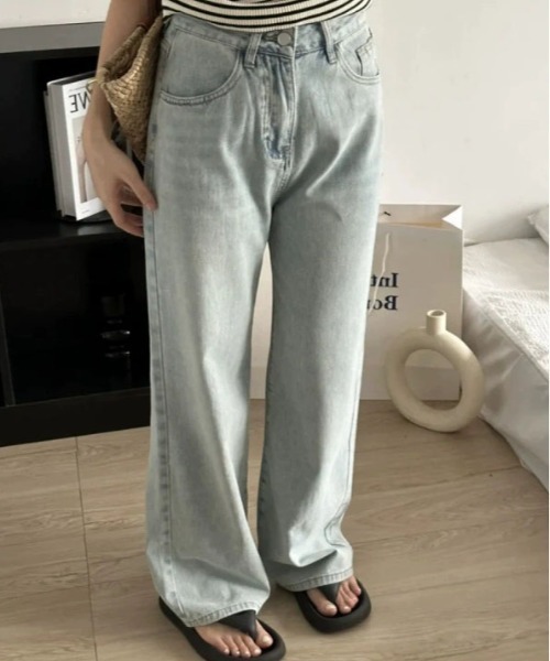 セール】WEGO/バックリボン刺繍デニムパンツ（デニムパンツ）｜WEGO