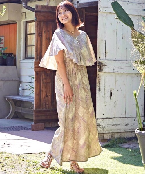 【Kahiko】マハマハナケープ＆キャミワンピース 2WAY（ワンピース）｜Kahiko（カヒコ）