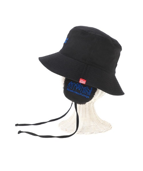 Manhattan Portage（マンハッタンポーテージ）の「Ear Flap Bucket Hat（ハット・メンズ・ブラック/アイボリー・FREE）」の4枚目の写真