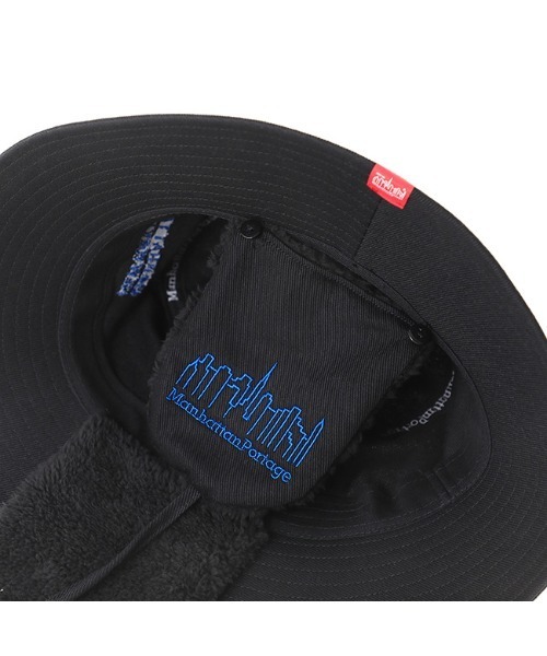 Manhattan Portage（マンハッタンポーテージ）の「Ear Flap Bucket Hat（ハット・メンズ・ブラック/アイボリー・FREE）」の7枚目の写真