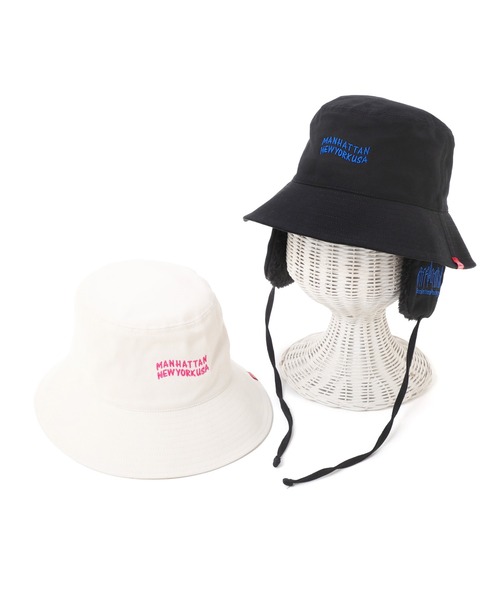 Manhattan Portage（マンハッタンポーテージ）の「Ear Flap Bucket Hat（ハット・メンズ・ブラック/アイボリー・FREE）」の13枚目の写真