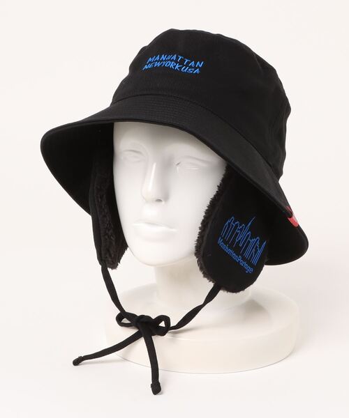 Manhattan Portage（マンハッタンポーテージ）の「Ear Flap Bucket Hat（ハット・メンズ・ブラック/アイボリー・FREE）」の12枚目の写真