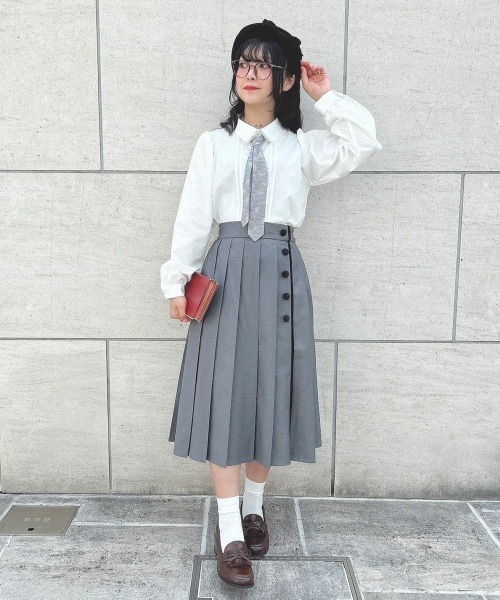 F i.n.t（フィント）の「ロングレースタイ付きブラウス/fint（シャツ