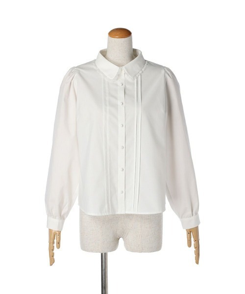 F i.n.t（フィント）の「ロングレースタイ付きブラウス/fint（シャツ/ブラウス・レディース・アイボリー/ホワイト×グレー・FREE）」の16枚目の写真