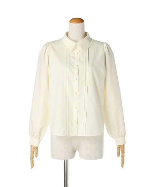 F i.n.t（フィント）の「ロングレースタイ付きブラウス/fint（シャツ/ブラウス・レディース・アイボリー/ホワイト×グレー・FREE）」の17枚目の写真