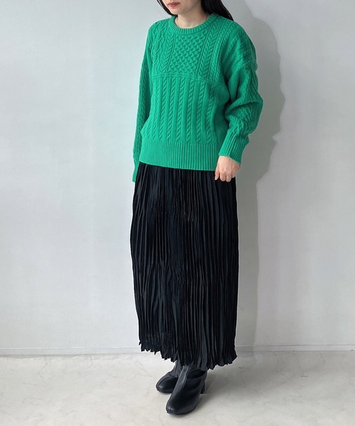 AS KNOW AS plus（アズノゥアズプラス）の「◇ランダムプリーツスカート（スカート・レディース・カーキ/ブラック/レッド系/グレー/ネイビー系・FREE）」の18枚目の写真