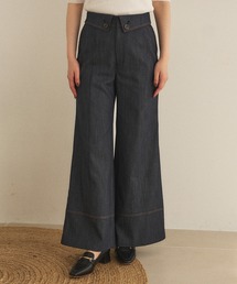 Sirin（シリン）の「【プラス5cm見え】ミディアムリヨセルデニムフレアワイドパンツ《日本製》（デニムパンツ）」