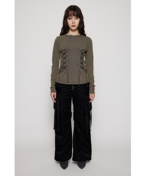【新品未使用】LAGUAGEM SIDE LACE UP CUT トップス LAGUA GEM（ラグアジェム）の「SIDE LACE UP CUT トップス（T