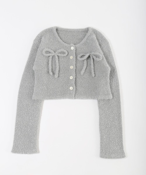 WC（ダブル シー）の「リボン付きラメニットカーディガン（カーディガン/ボレロ・レディース・ピンク/シルバー/ブラック・FREE）」の15枚目の写真