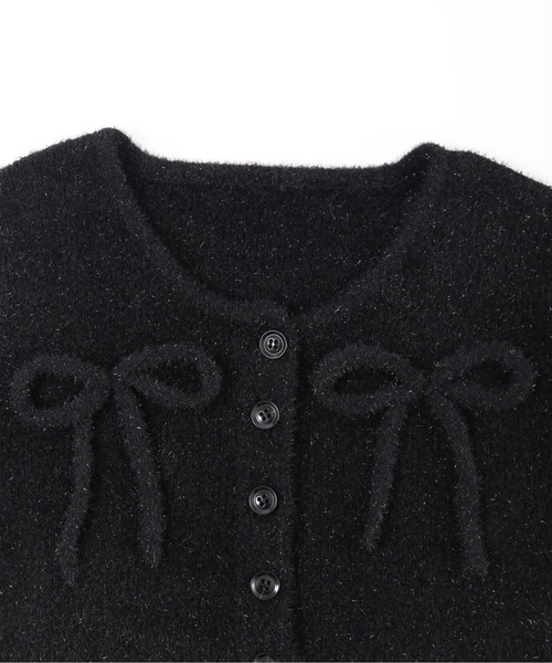 WC（ダブル シー）の「リボン付きラメニットカーディガン（カーディガン/ボレロ・レディース・ピンク/シルバー/ブラック・FREE）」の16枚目の写真