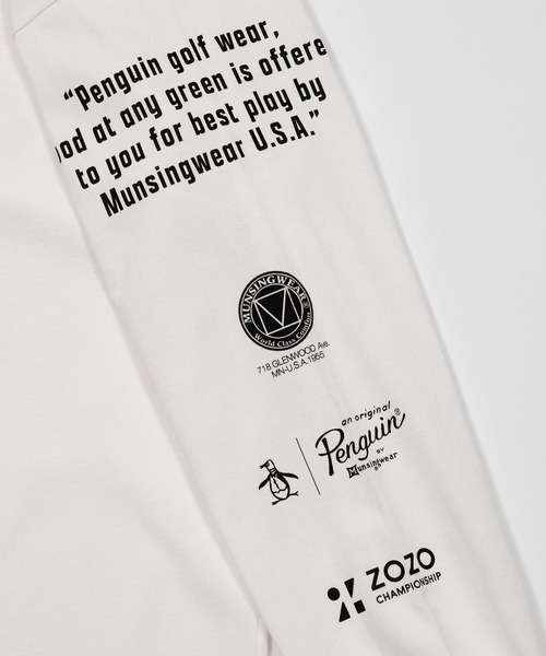 penguin BY MUNSINGWEAR（ペンギン バイ マンシングウェア）の「【ZOZO CHAMPIONSHIP】グラフィックロングスリーブTシャツ（Tシャツ/カットソー・メンズ・ブラック/ホワイト・M/L/XL）」の8枚目の写真