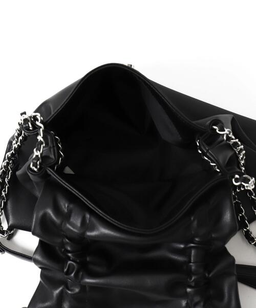 WEGO（ウィゴー）の「WEGO/ギャザーリボンフラップバッグ（ショルダーバッグ・レディース・ブラック/シルバー/レッド・FREE）」の18枚目の写真