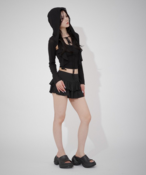 LunaVie(ルナヴィ)の「hoodie ensemble / フーディアンサンブル(アンサンブル・レディース・Black/Moca・FREE)」の9枚目の写真