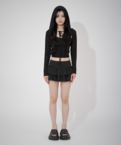 LunaVie(ルナヴィ)の「hoodie ensemble / フーディアンサンブル(アンサンブル・レディース・Black/Moca・FREE)」の14枚目の写真