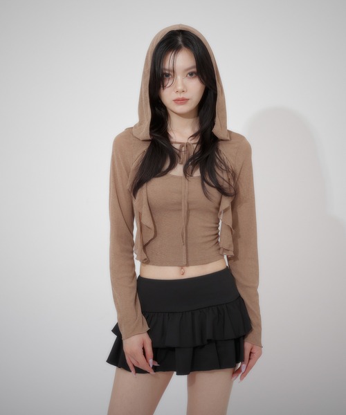 LunaVie(ルナヴィ)の「hoodie ensemble / フーディアンサンブル(アンサンブル・レディース・Black/Moca・FREE)」の18枚目の写真