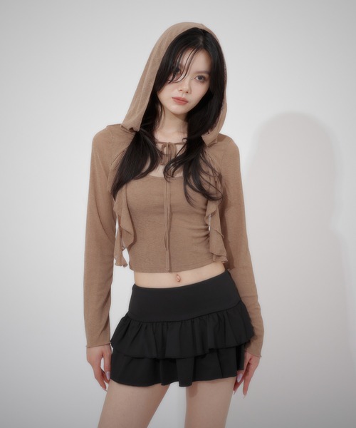 LunaVie(ルナヴィ)の「hoodie ensemble / フーディアンサンブル(アンサンブル・レディース・Black/Moca・FREE)」の22枚目の写真