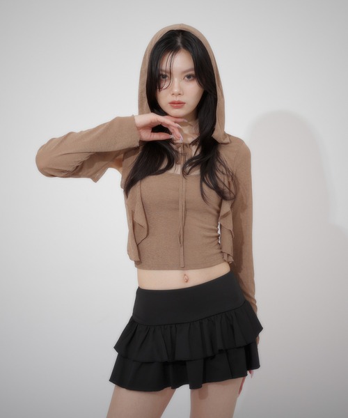 LunaVie(ルナヴィ)の「hoodie ensemble / フーディアンサンブル(アンサンブル・レディース・Black/Moca・FREE)」の19枚目の写真