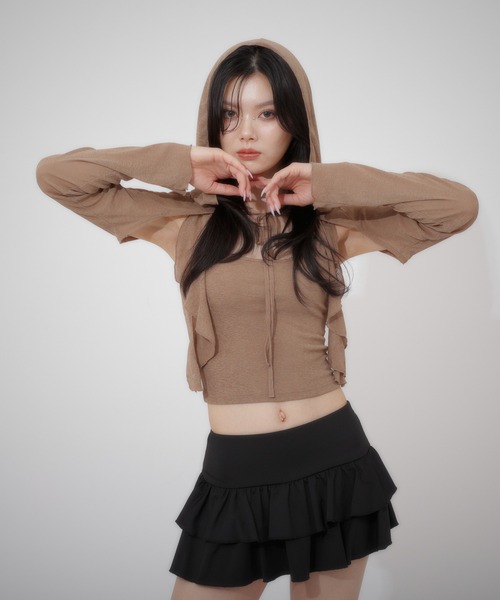 LunaVie(ルナヴィ)の「hoodie ensemble / フーディアンサンブル(アンサンブル・レディース・Black/Moca・FREE)」の21枚目の写真