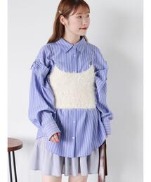 ehka sopo | リボンシャギーニットビスチェ(シャツ/ブラウス)