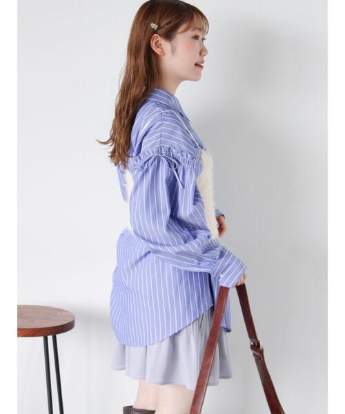 ehka sopo（エヘカソポ）の「リボンシャギーニットビスチェ（シャツ/ブラウス・レディース・グレー/ブラック/キナリ・F）」の17枚目の写真