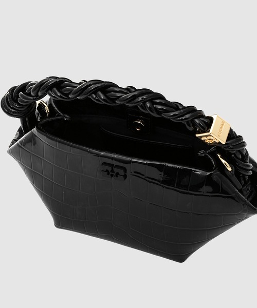 Ganni ■ Bou Bag Mini Patent Croco - Black【 残りわずか】 GANNI Bou Bag Mini Patent Croco[UW47-A6089]｜URBAN RESEARCH