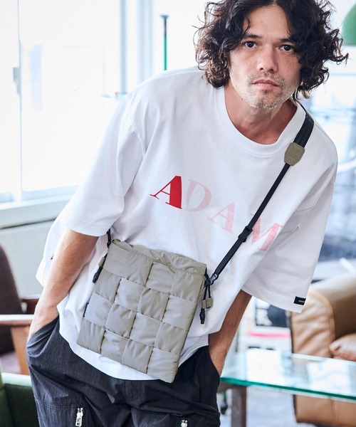 ADAM PATEK（アダムパテック）の「ADAMPATEK/braided polyester drawstring bag/編み込みナイロン巾着バッグ(AP2429027)（ハンドバッグ・レディース・ブラック/グレー・FREE）」の8枚目の写真