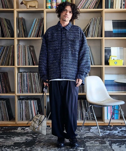 ADAM PATEK（アダムパテック）の「ADAMPATEK/braided polyester drawstring bag/編み込みナイロン巾着バッグ(AP2429027)（ハンドバッグ・レディース・ブラック/グレー・FREE）」の11枚目の写真