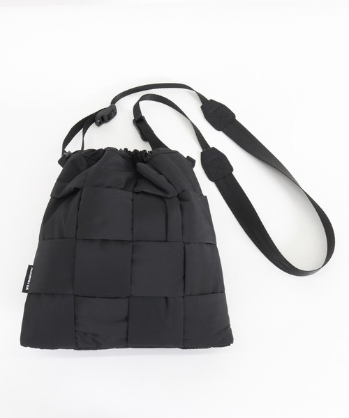 ADAM PATEK（アダムパテック）の「ADAMPATEK/braided polyester drawstring bag/編み込みナイロン巾着バッグ(AP2429027)（ハンドバッグ・レディース・ブラック/グレー・FREE）」の19枚目の写真