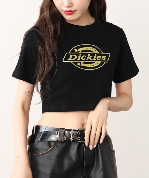 Dickies(ディッキーズ)の「Dickies/ディッキーズ DK CROPPED SHORT SLEEVE TEE ショートスリーブ Tシャツ(Tシャツ/カットソー・レディース・ブラック/オフホワイト/ホワイト/ブラック系1・FREE)」の4枚目の写真