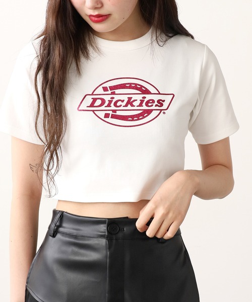 Dickies(ディッキーズ)の「Dickies/ディッキーズ DK CROPPED SHORT SLEEVE TEE ショートスリーブ Tシャツ(Tシャツ/カットソー・レディース・ブラック/オフホワイト/ホワイト/ブラック系1・FREE)」の2枚目の写真