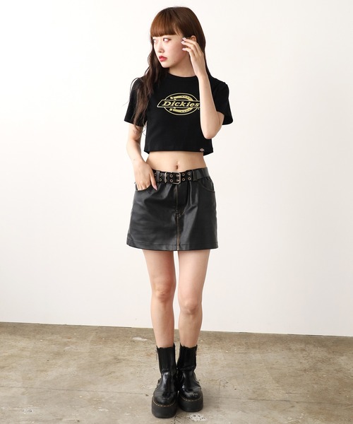 Dickies(ディッキーズ)の「Dickies/ディッキーズ DK CROPPED SHORT SLEEVE TEE ショートスリーブ Tシャツ(Tシャツ/カットソー・レディース・ブラック/オフホワイト/ホワイト/ブラック系1・FREE)」の20枚目の写真