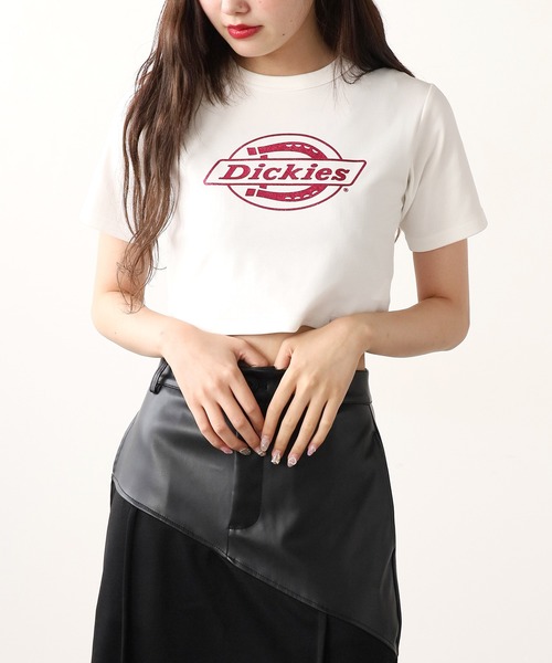 Dickies(ディッキーズ)の「Dickies/ディッキーズ DK CROPPED SHORT SLEEVE TEE ショートスリーブ Tシャツ(Tシャツ/カットソー・レディース・ブラック/オフホワイト/ホワイト/ブラック系1・FREE)」の6枚目の写真