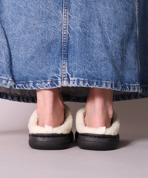 GERRY(ジェリー)の「(AC)【GERRY】【レディース】ふかふかインソール ボア クロッグ サボ サンダル(スリッポン・レディース・アイボリー/ブラック/ベージュ・MEDIUM/LARGE/X-LARGE)」の6枚目の写真