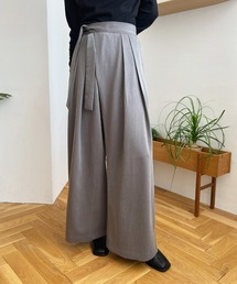 ウエストリボンワイドパンツ