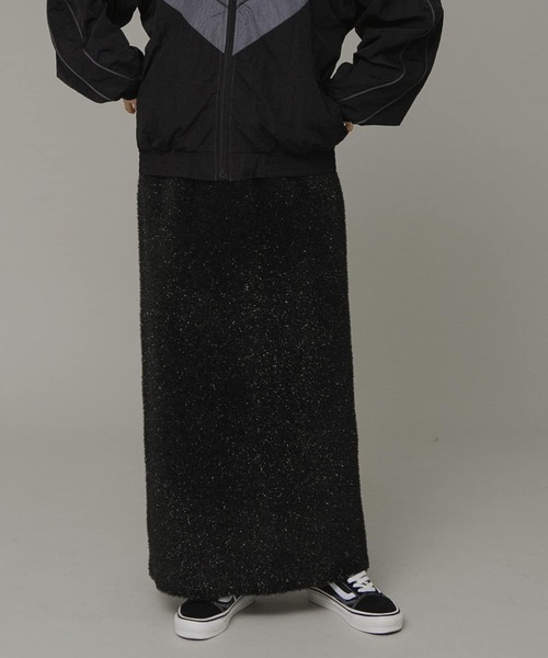 URBAN RESEARCH Sonny Label（アーバンリサーチサニーレーベル）の「ラメニットスカート（スカート・レディース・ライトベージュ/ブラック・FREE）」の3枚目の写真