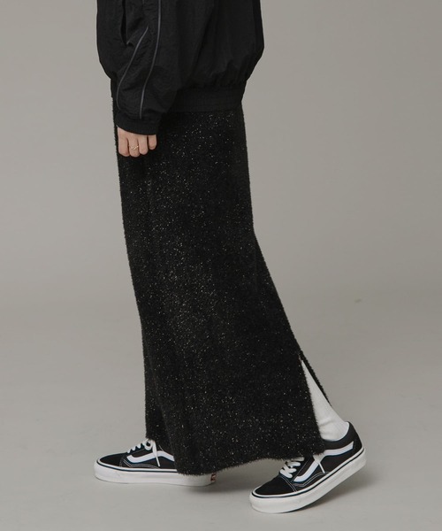 URBAN RESEARCH Sonny Label（アーバンリサーチサニーレーベル）の「ラメニットスカート（スカート・レディース・ライトベージュ/ブラック・FREE）」の5枚目の写真