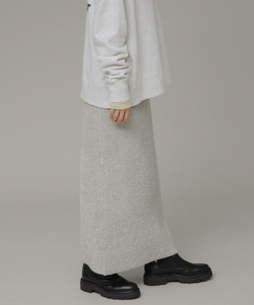 URBAN RESEARCH Sonny Label（アーバンリサーチサニーレーベル）の「ラメニットスカート（スカート・レディース・ライトベージュ/ブラック・FREE）」の15枚目の写真