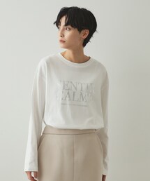 OPAQUE.CLIP | 箔ロゴプリント ロングTシャツ【洗濯機洗い可】(Tシャツ/カットソー)