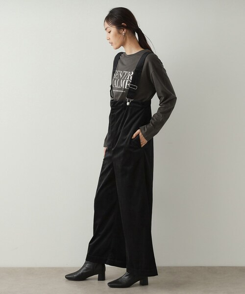 OPAQUE.CLIP（オペークドットクリップ）の「◆箔ロゴプリント ロングTシャツ【洗濯機洗い可】（Tシャツ/カットソー・レディース・ブラウン系/ホワイト/ダークグレー・38/40）」の10枚目の写真