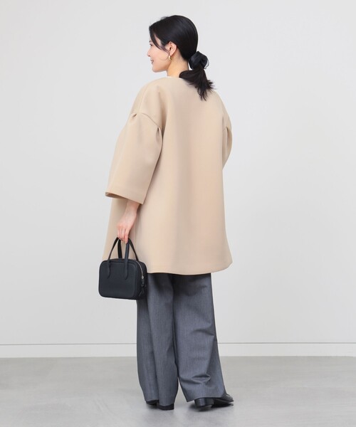 BEAMS HEART（ビームスハート）の「ボリューム袖 ダンボール ミドルコート（その他アウター・レディース・ベージュ/ブラック・FREE）」の13枚目の写真