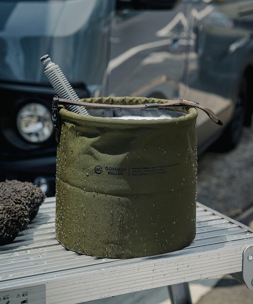 GORDON MILLER（ゴードンミラー）の「GORDON MILLER フォールディングバケツ（掃除グッズ・メンズ・ブラック/オリーブドラブ/タン・FREE）」の3枚目の写真