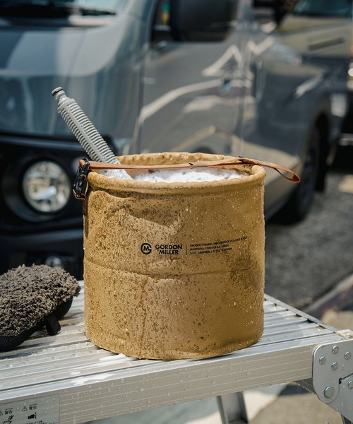 GORDON MILLER（ゴードンミラー）の「GORDON MILLER フォールディングバケツ（掃除グッズ・メンズ・ブラック/オリーブドラブ/タン・FREE）」の2枚目の写真