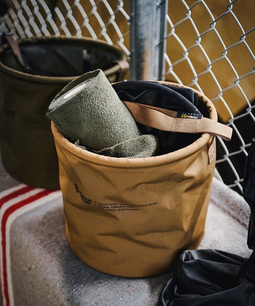 GORDON MILLER（ゴードンミラー）の「GORDON MILLER フォールディングバケツ（掃除グッズ・メンズ・ブラック/オリーブドラブ/タン・FREE）」の10枚目の写真