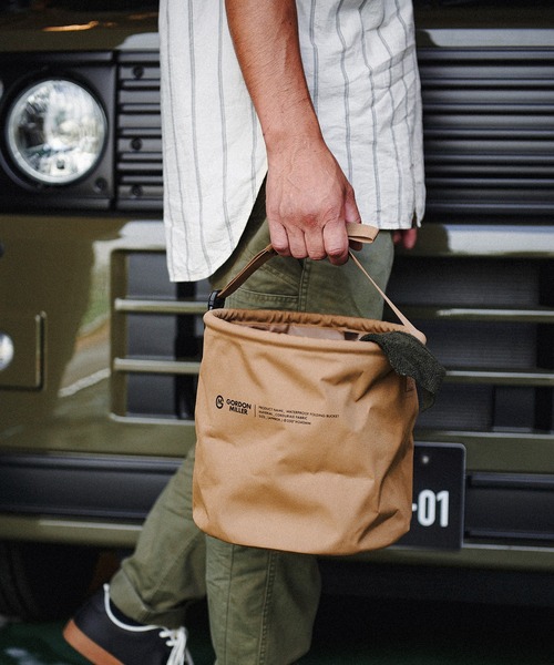 GORDON MILLER（ゴードンミラー）の「GORDON MILLER フォールディングバケツ（掃除グッズ・メンズ・ブラック/オリーブドラブ/タン・FREE）」の11枚目の写真